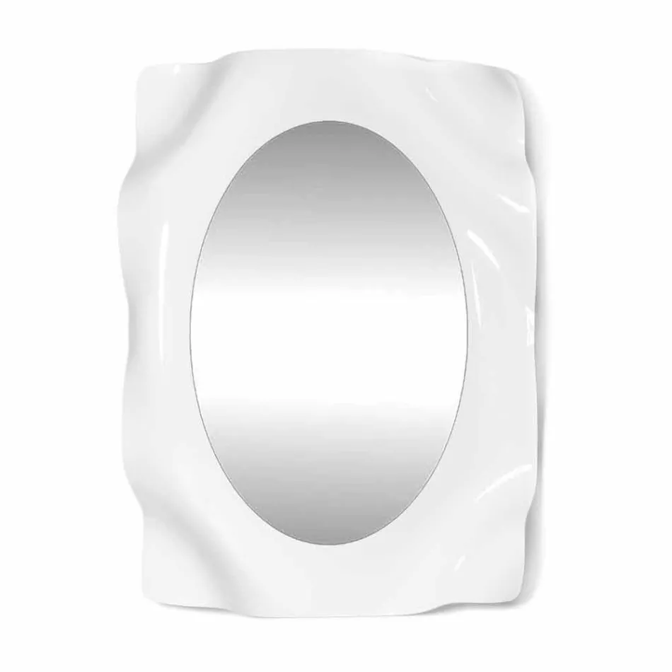 Spejl væg hvid mælk Diva moderne design, fremstillet i Italien Viadurini