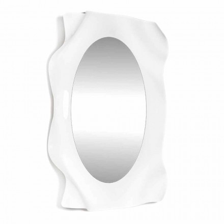 Spejl væg hvid mælk Diva moderne design, fremstillet i Italien Viadurini