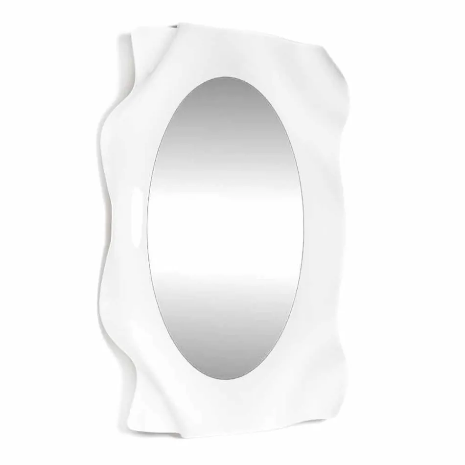 Spejl væg hvid mælk Diva moderne design, fremstillet i Italien Viadurini