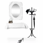 Spejl væg hvid mælk Diva moderne design, fremstillet i Italien Viadurini