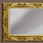 Trævæg spejl med moderne linjer håndlavet i Italien Alex Viadurini