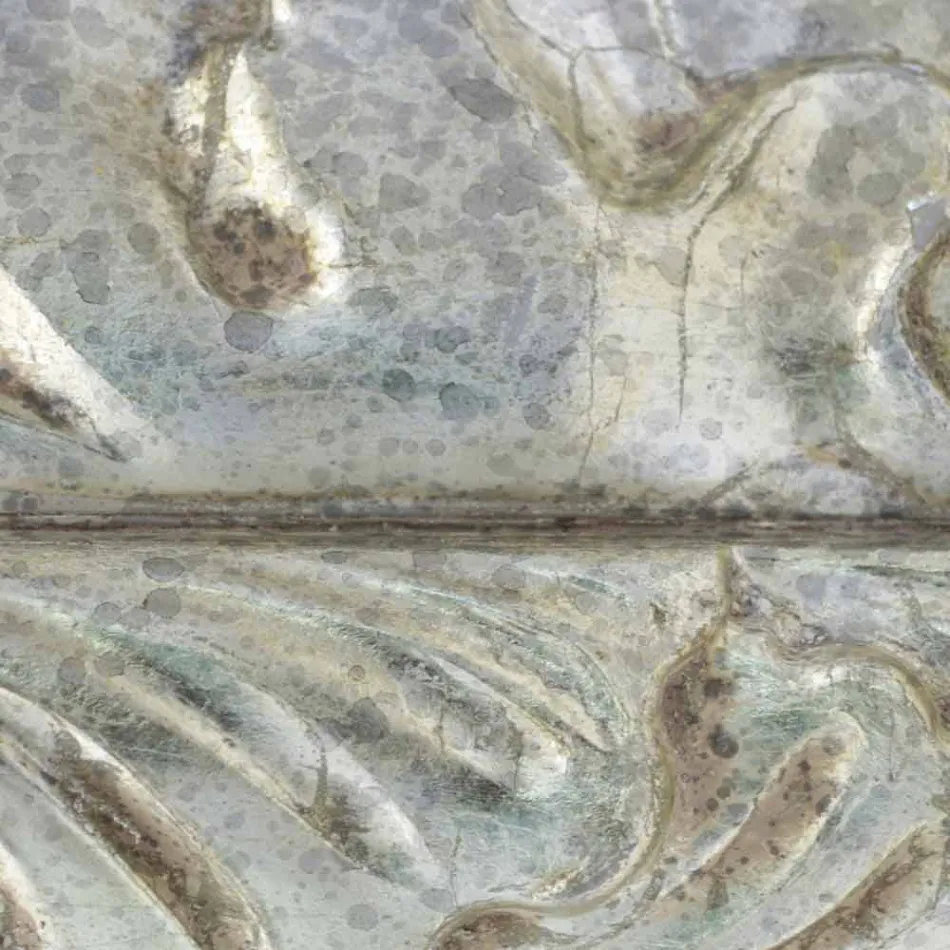 Håndlavet rektangulært trævægspejl lavet i Italien af Nicolò Viadurini