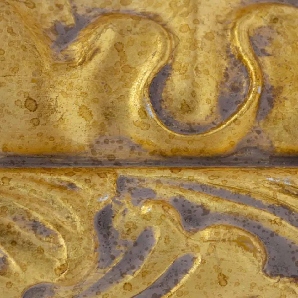 Håndlavet rektangulært trævægspejl lavet i Italien af Nicolò Viadurini