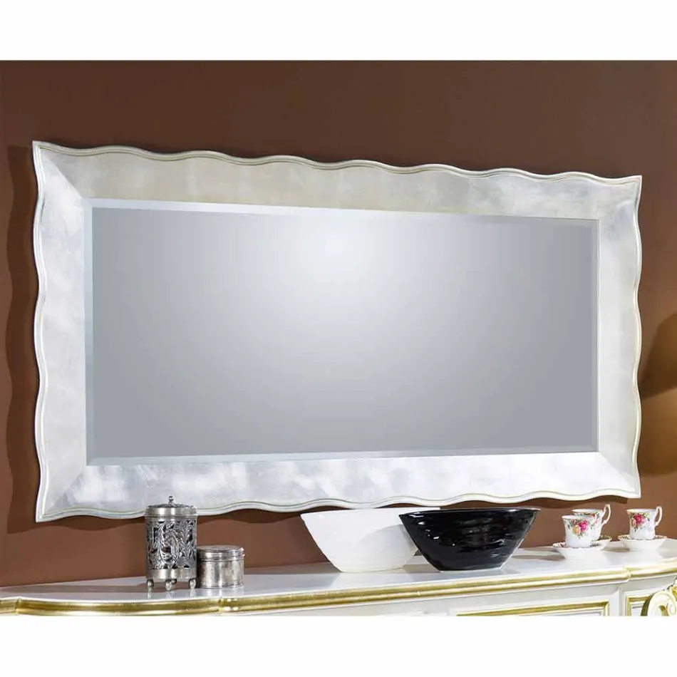 Håndlavet rektangulært italiensk vægspejl lavet i Italien Simone Viadurini