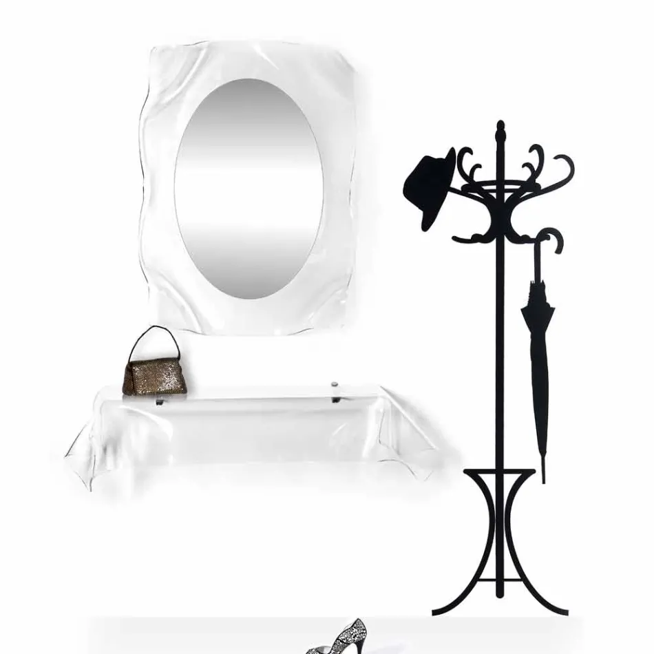 Spejl transparent væg Diva moderne design, fremstillet i Italien Viadurini