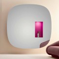 Vægspejl med LED-lys og lyserød rum Luksus design lavet i Italien - Matrix