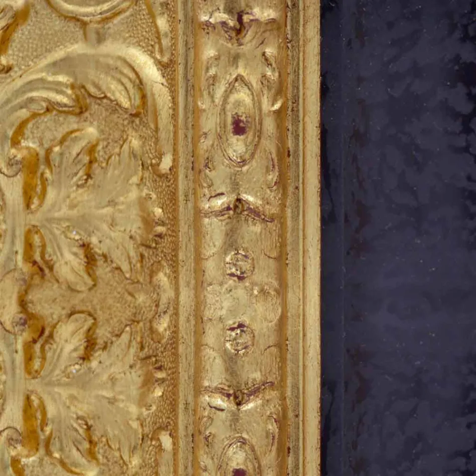 Rektangulært trævægspejl lavet i Italien Raphael Viadurini