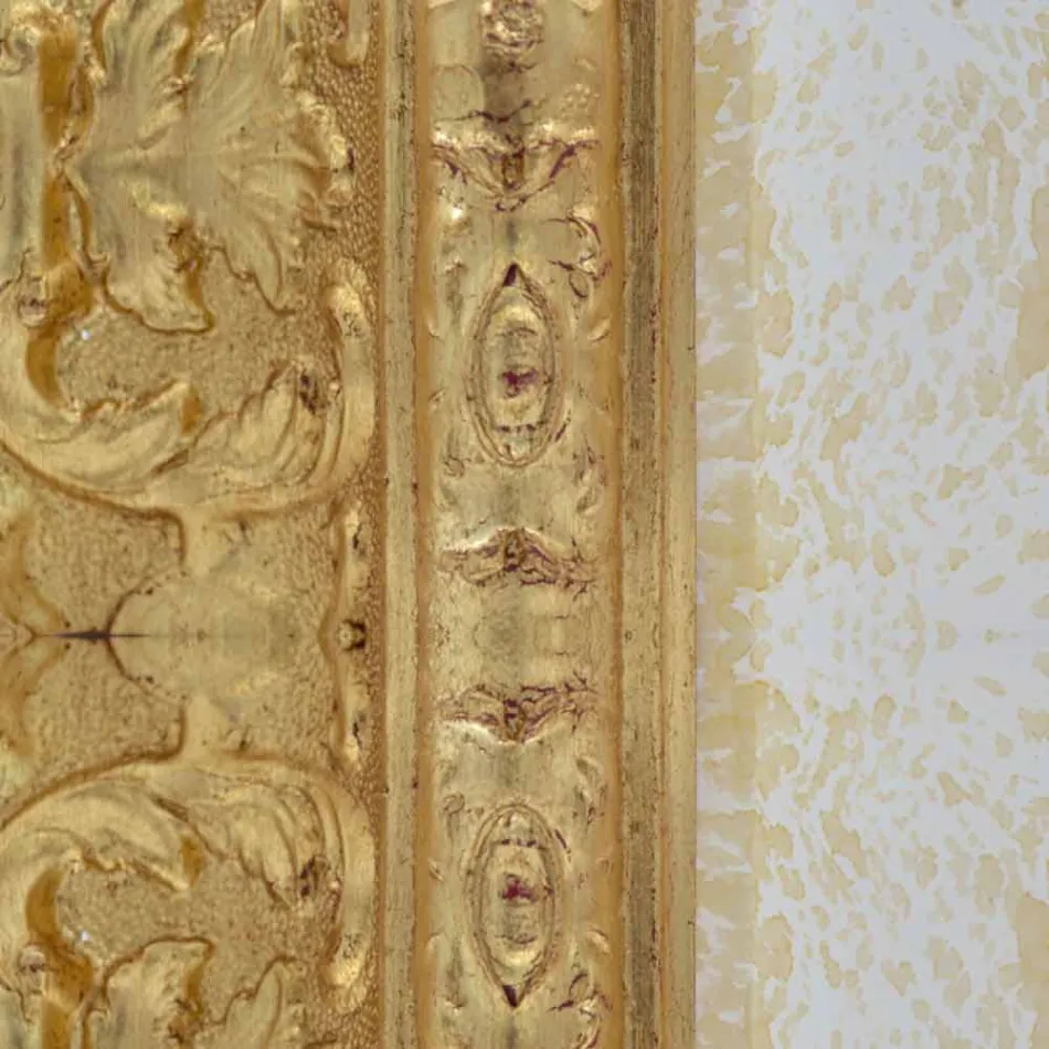 Rektangulært trævægspejl lavet i Italien Raphael Viadurini