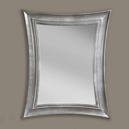 Sandro håndlavet rektangulært trævægspejl lavet Italien Viadurini