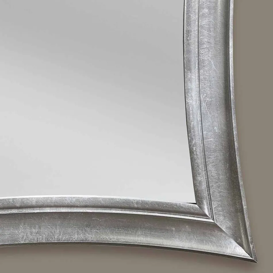 Sandro håndlavet rektangulært trævægspejl lavet Italien Viadurini