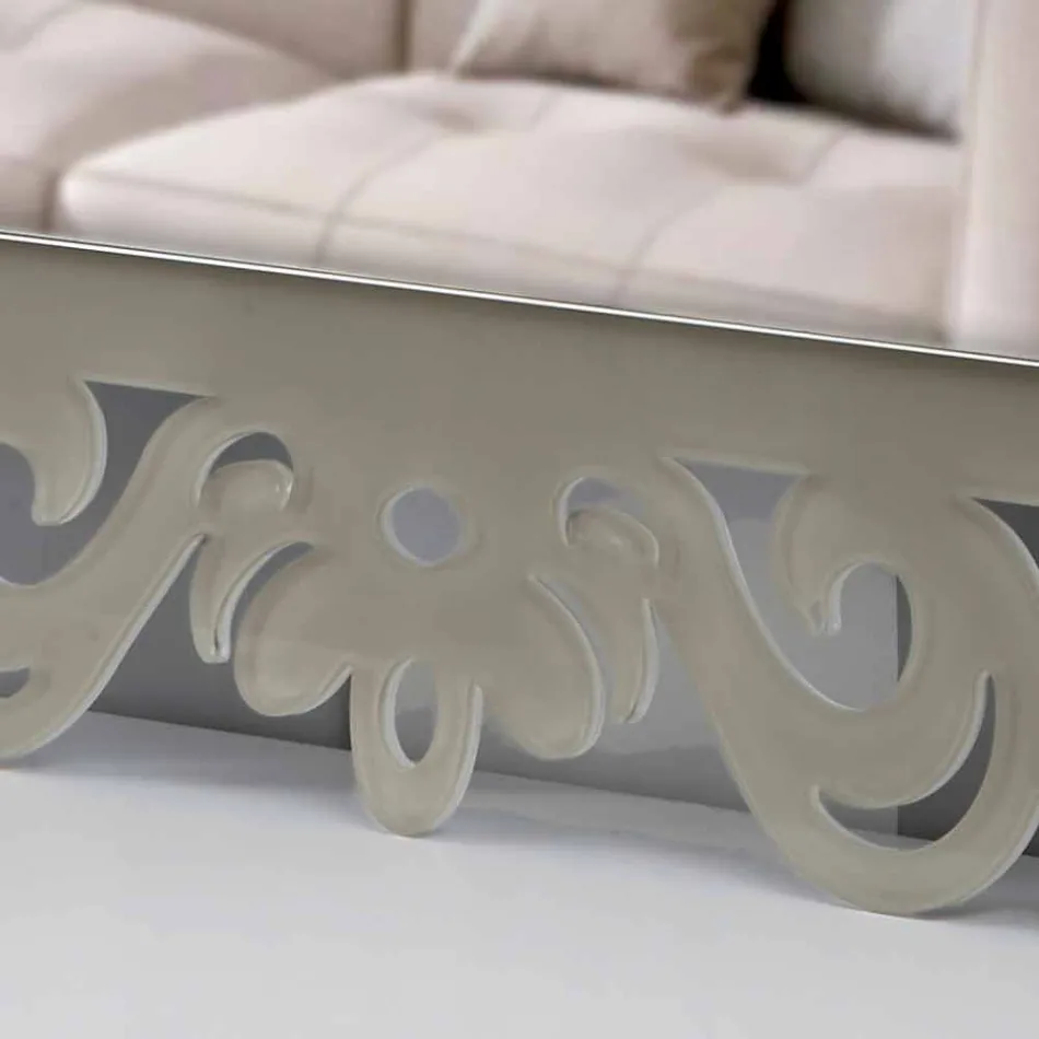 Moderne design rektangulær væg spejl i plexiglas-tortora - Selly Viadurini