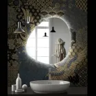 Spejl med vendbar LED-baggrundsbelysning Made in Italy - Talk Viadurini