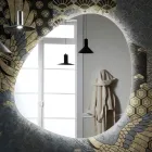 Spejl med vendbar LED-baggrundsbelysning Made in Italy - Talk Viadurini