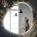 Spejl med vendbar LED-baggrundsbelysning Made in Italy - Talk