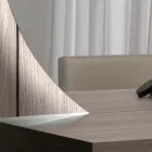 Spejl med LED-baggrundsbelysning kun på den cirkulære side Made in Italy - Make Viadurini