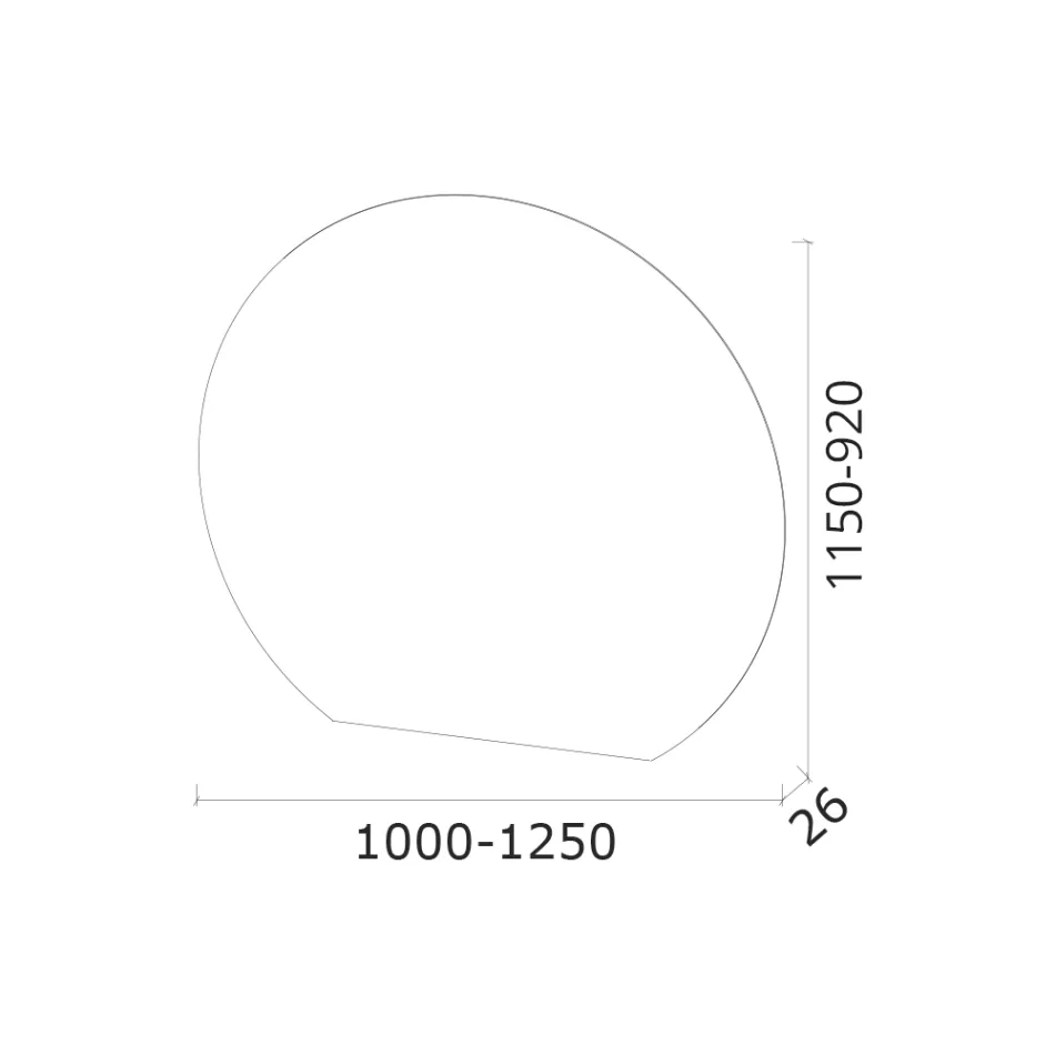 Spejl med LED-baggrundsbelysning kun på den cirkulære side Made in Italy - Make Viadurini