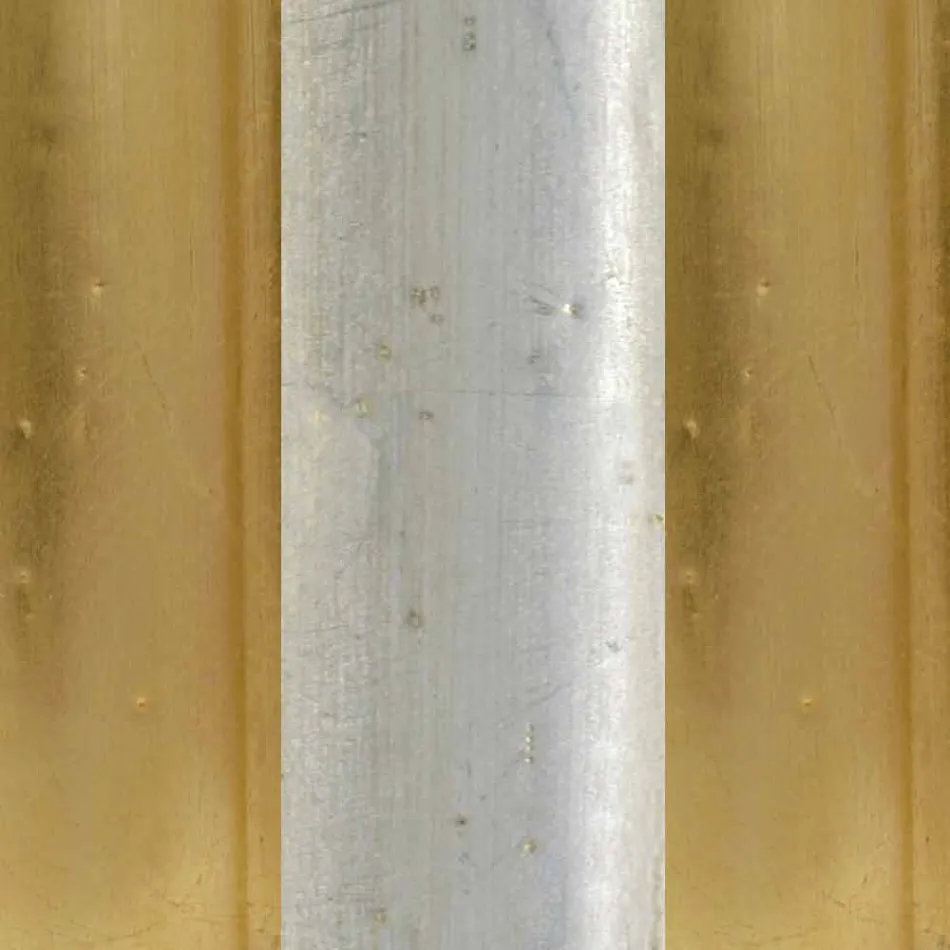 Sølv, elfenben og guld trævæg spejl lavet i Italien Vittorio Viadurini