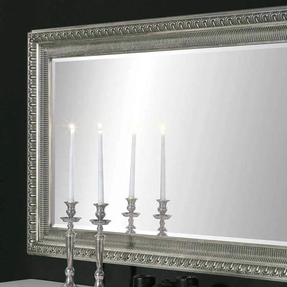 Claudio håndlavede moderne trævægspejl med moderne design Viadurini