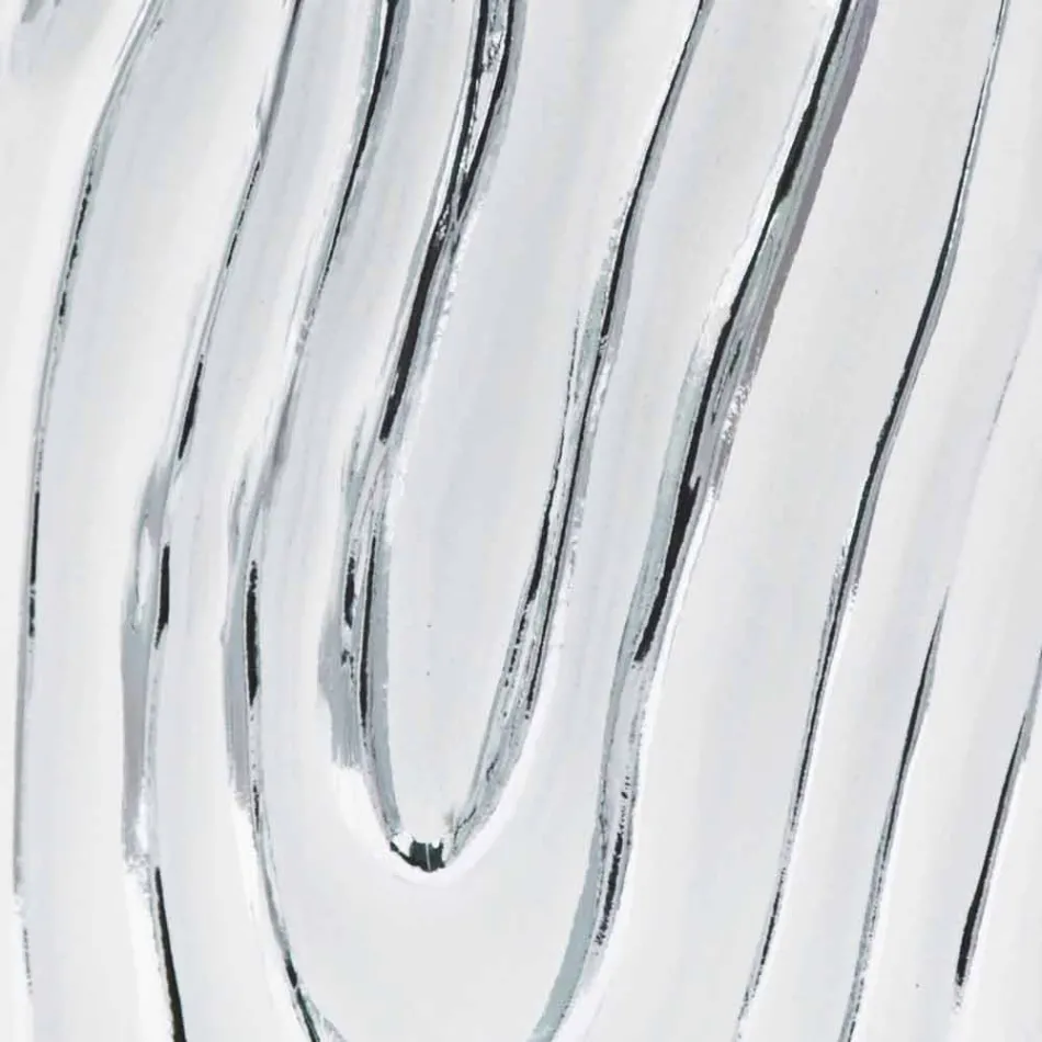 Guld, hvidt og sølvvægspejl lavet af træ Eugenio lavet i Italien Viadurini