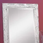 Guld, hvidt og sølvvægspejl lavet af træ Eugenio lavet i Italien Viadurini