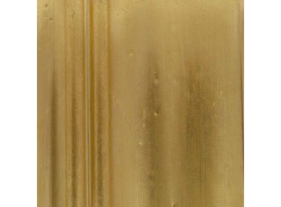 Sølv væg spejl, guld træ håndlavet i Italien Samuele Viadurini
