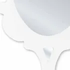 Spejl fra hvid væg med stel dekoreret Sne Made in Italy Viadurini