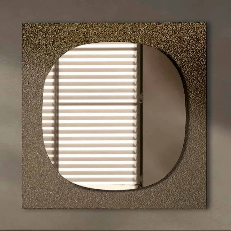 Vægspejl med smedet glasramme fremstillet i Italien - Maverick Viadurini