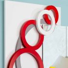 Moderne design væg spejl hvid rød grå i træ - illusion Viadurini