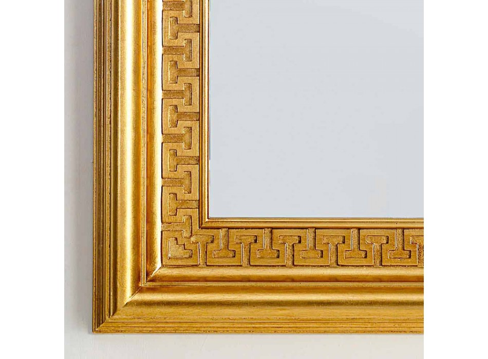 Spejl designer væg med træramme Viva, 96x132 cm Viadurini