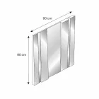 Vægspejl i moderne design af glas og metal fremstillet i Italien - Pallino Viadurini