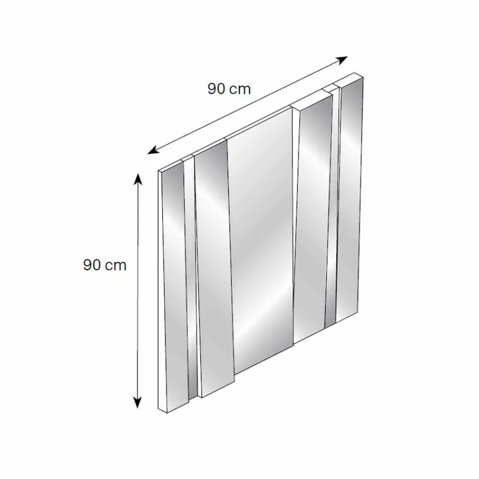 Vægspejl i moderne design af glas og metal fremstillet i Italien - Pallino Viadurini
