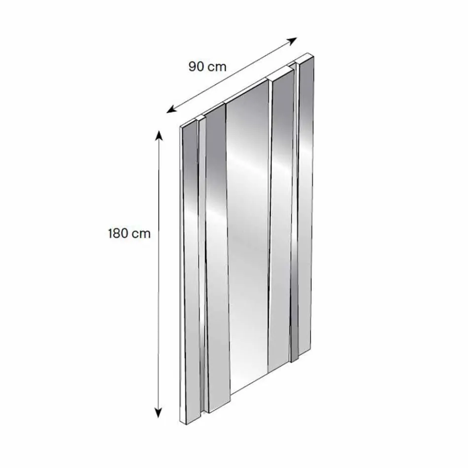 Vægspejl i moderne design af glas og metal fremstillet i Italien - Pallino Viadurini