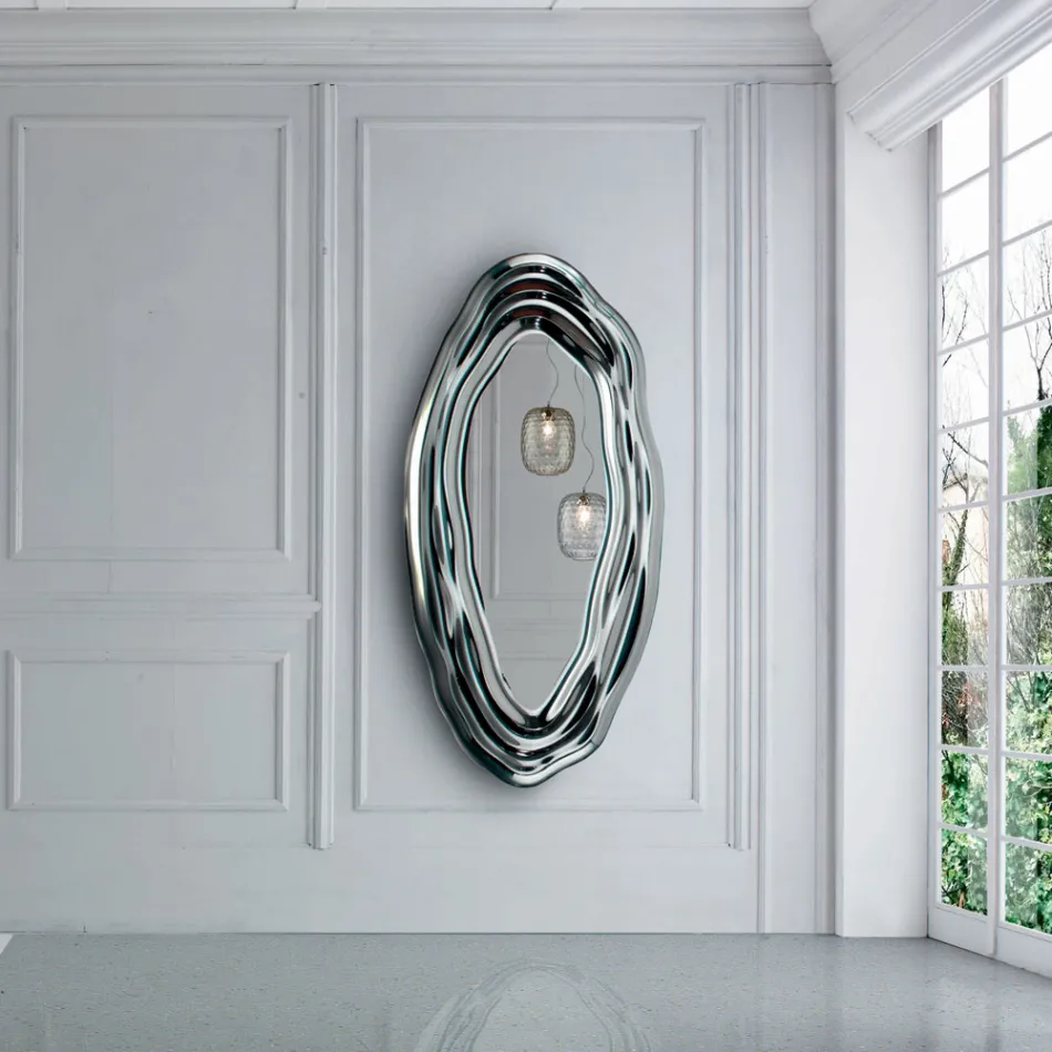 Krystalvægspejl fremstillet i Italien - Pescara Viadurini
