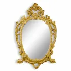 Håndlavet ovalt trævægspejl i Italien Roberto Viadurini