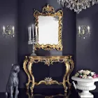 Trævæg spejl og mdf lavet i Italien Andrea konsol bordplade Viadurini