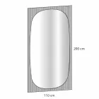 Moderne væg spejl med bronze farvespejl lavet i Italien - Bandolero Viadurini