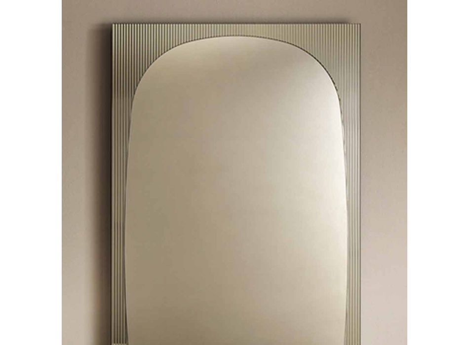 Moderne væg spejl med bronze farvespejl lavet i Italien - Bandolero Viadurini