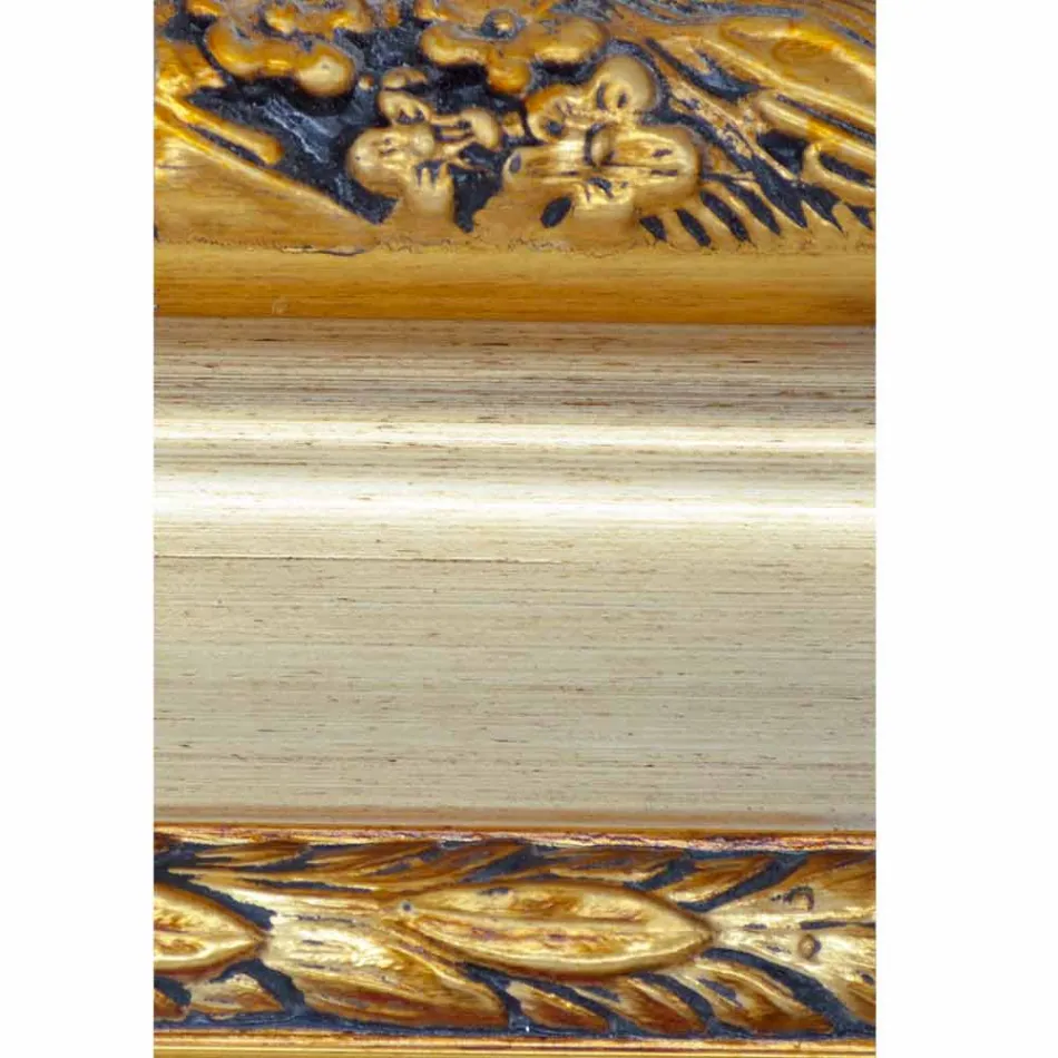 Moderne væg spejl i gran træ lavet i Italien Armando Viadurini