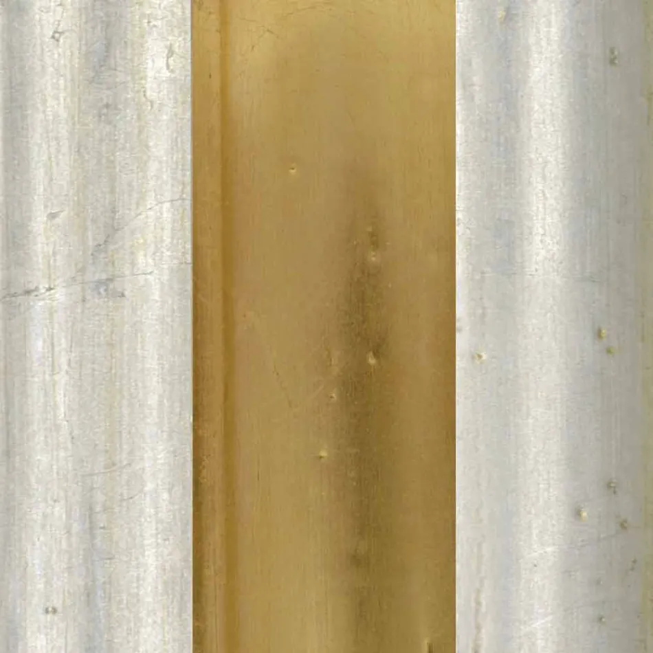 Fir træ gulv spejl med piedestal lavet i Italien Jonni Viadurini