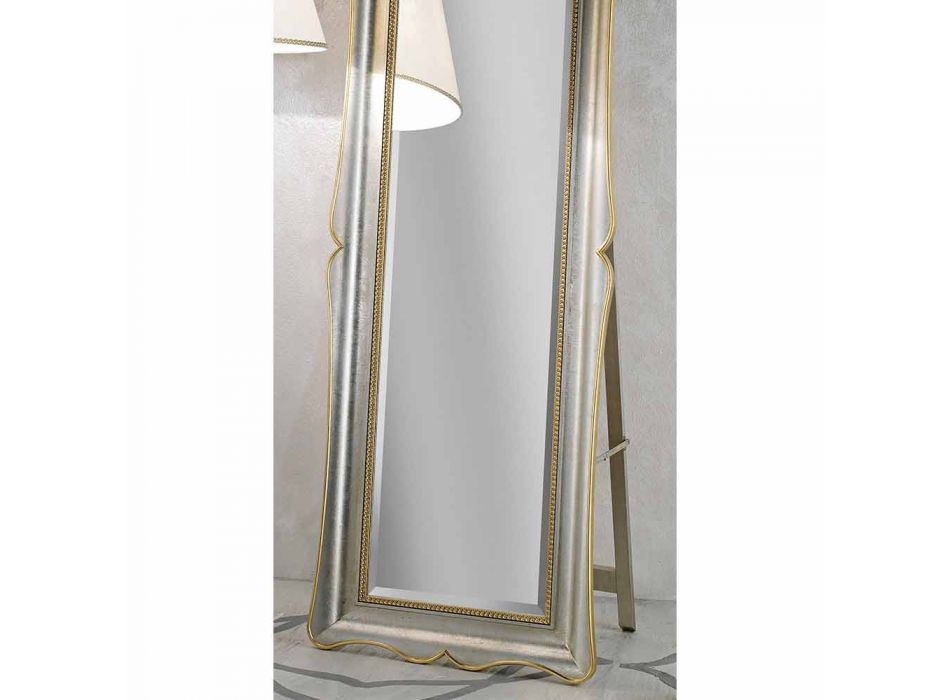 Fir træ gulv spejl med piedestal lavet i Italien Jonni