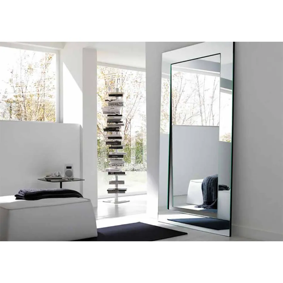 Rektangulært gulvspejl i moderne design fremstillet i Italien - Salamina Viadurini