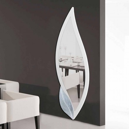 Design spejl i form af elfenbenblomst og Ellen sølv Viadurini