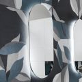 Poleret trådspejl med uregelmæssig form baggrundsbelyst Made in Italy - Study