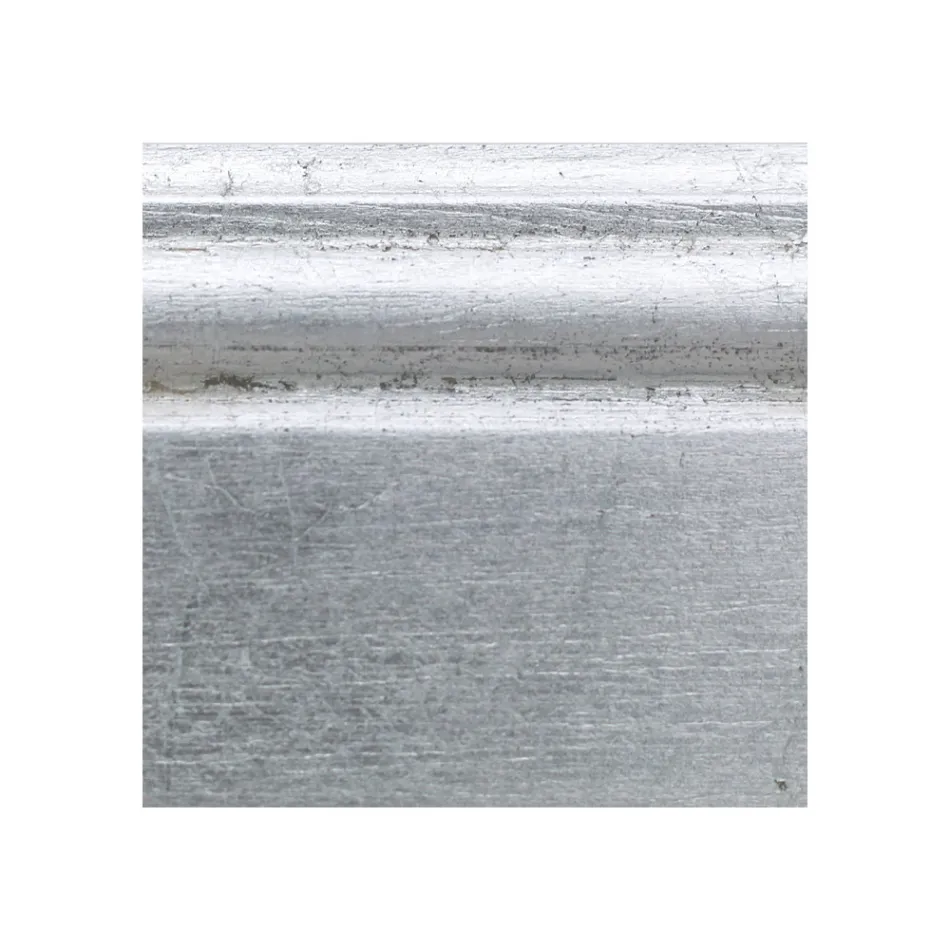 Spejl i Silver Leaf og Ground Spejl Made in Italy - Rongo Viadurini