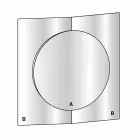 Vægspejl i moderne design lavet af 3 paneler lavet i Italien - Bristol Viadurini