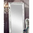 Rektangulært væg spejl lavet af gran træ lavet i Italien Achille Viadurini