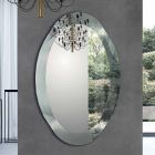 Ovalt designspejl i spejlet krystalfinish Made in Italy - Eclisse Viadurini