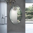 Ovalt designspejl i spejlet krystalfinish Made in Italy - Eclisse Viadurini