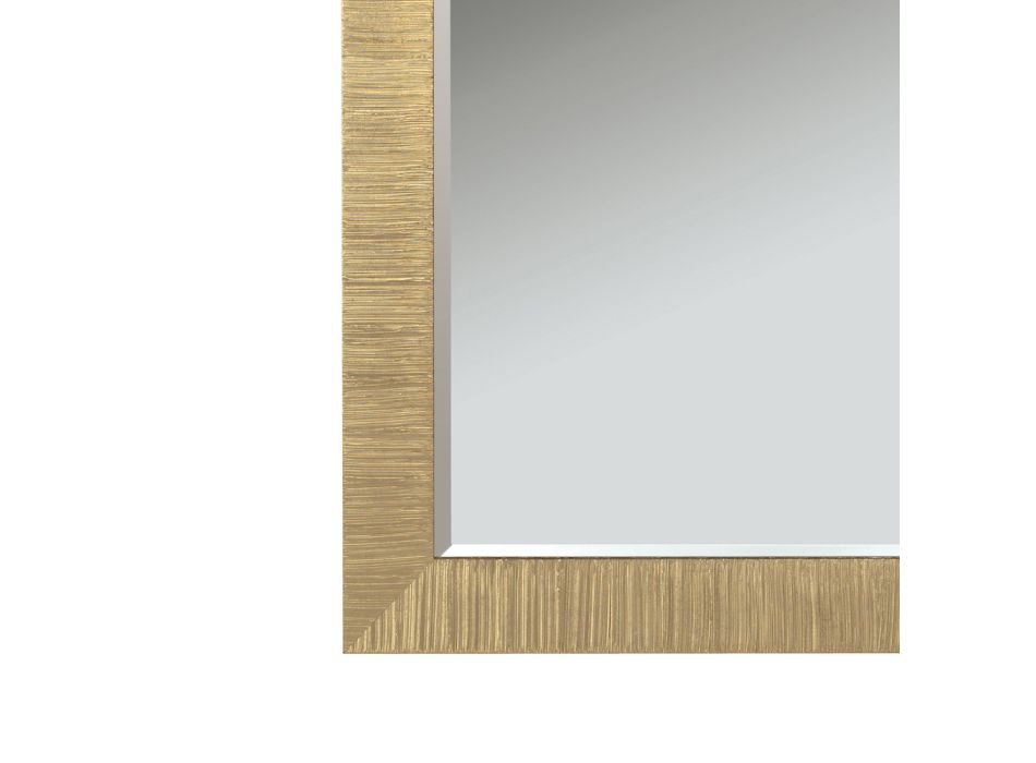 Rektangulært spejl med jordspejl lavet i Italien - Bacco Viadurini