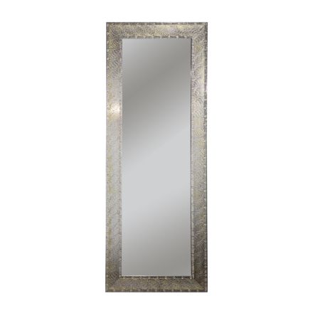 Rektangulært spejl i sølv/bladguld Lavet i Italien - Anna Viadurini